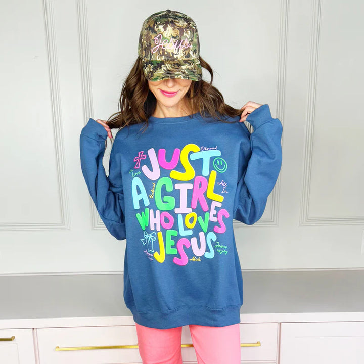 Just a Girl Who Loves Jesus Sweatshirt