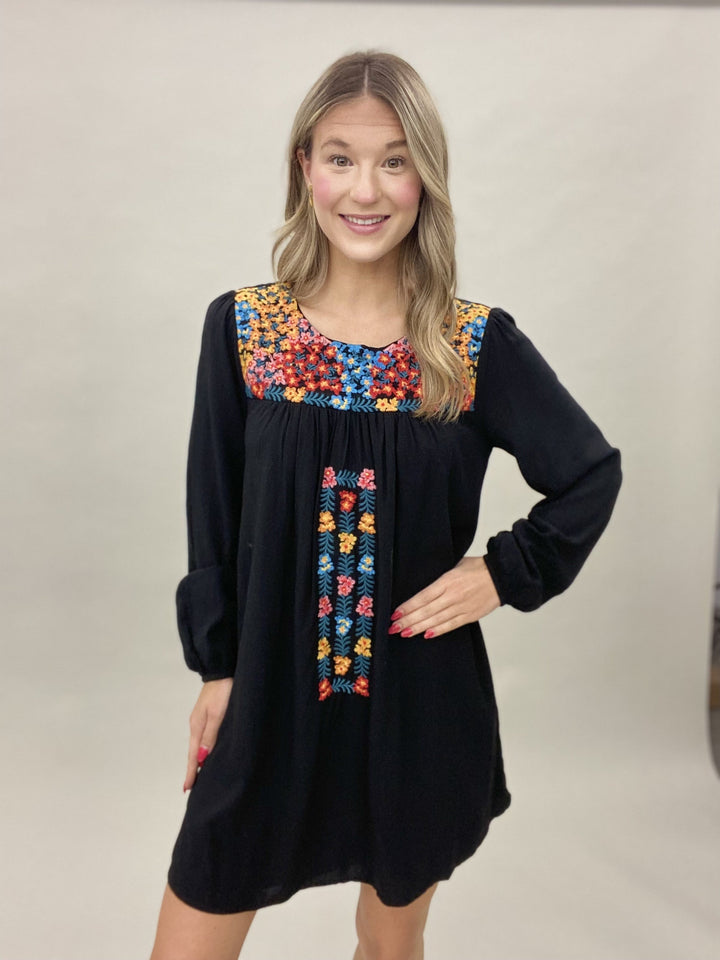 The Black Fall Fiesta Dress-All Sizes
