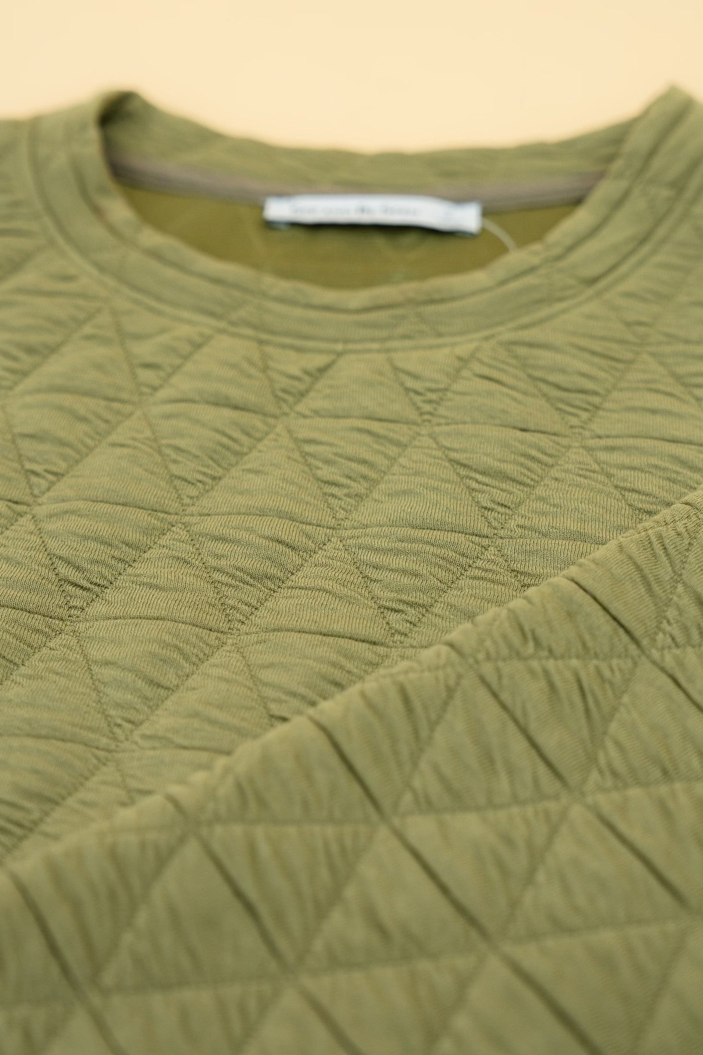 The Quilted LS Set in Olive-AS