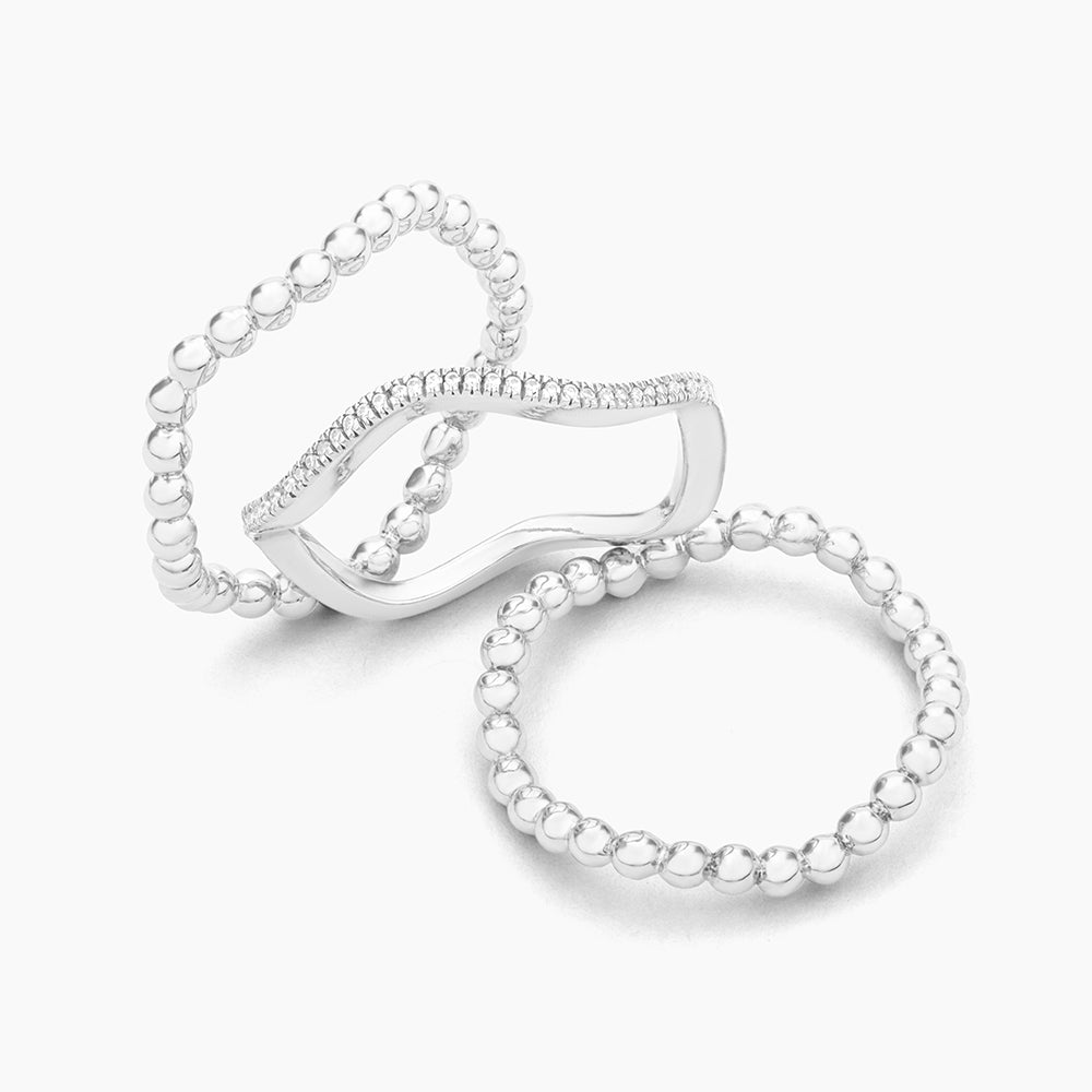 ES Triple Wave Stackable Ring