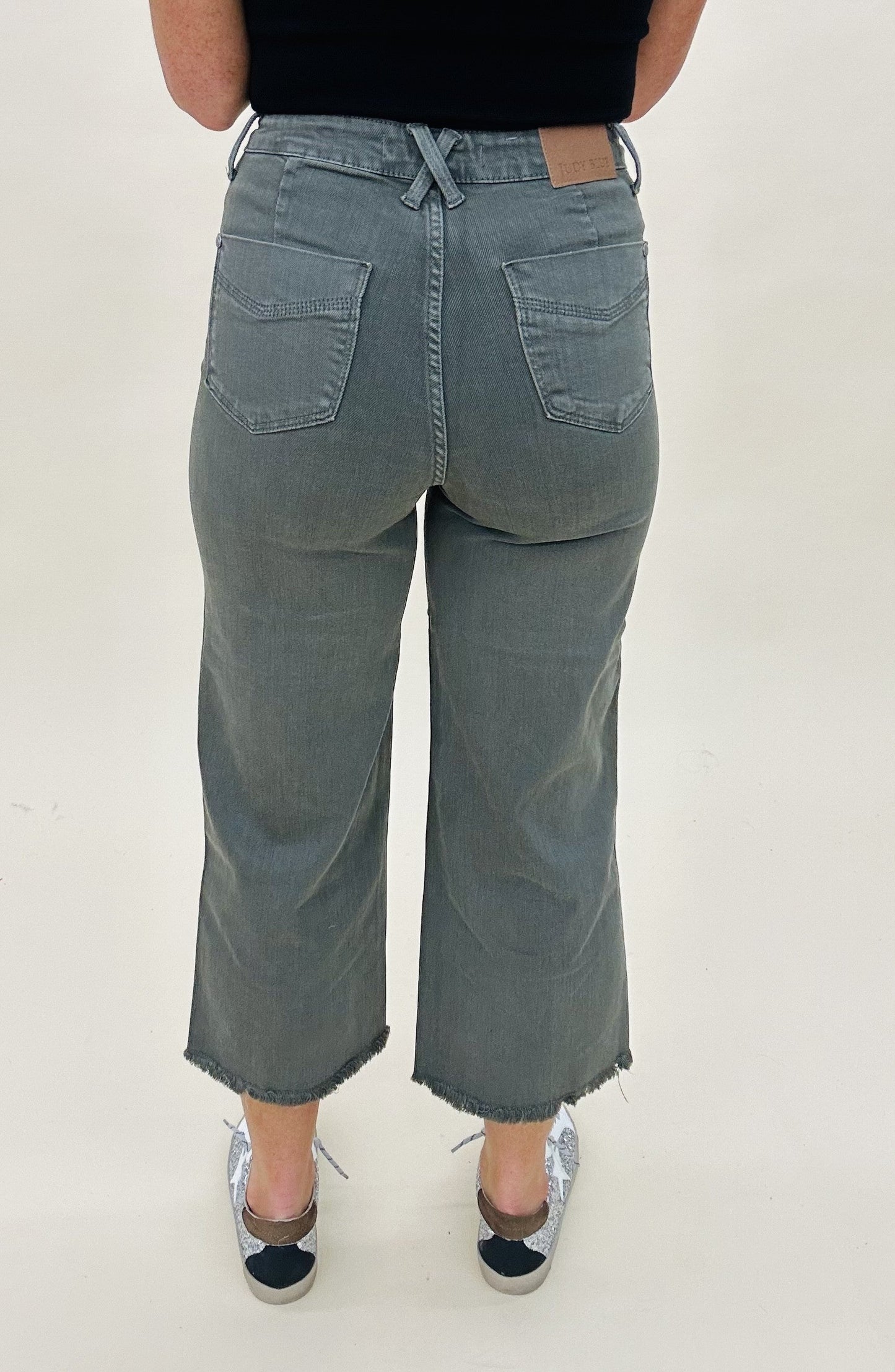 The JB Olive Frayed Jeans-All Sizes