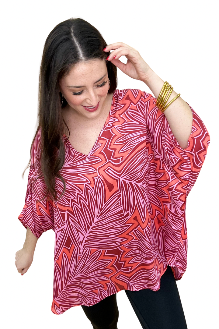 The Autumn Feels Poncho Top - AS