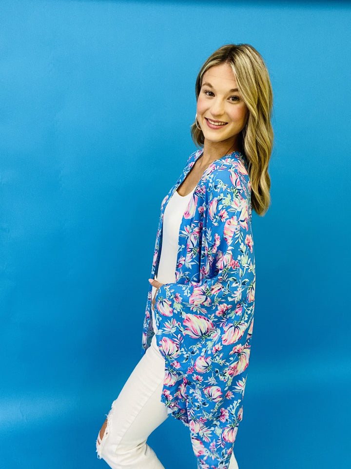 The Blue Bouquet Kimono