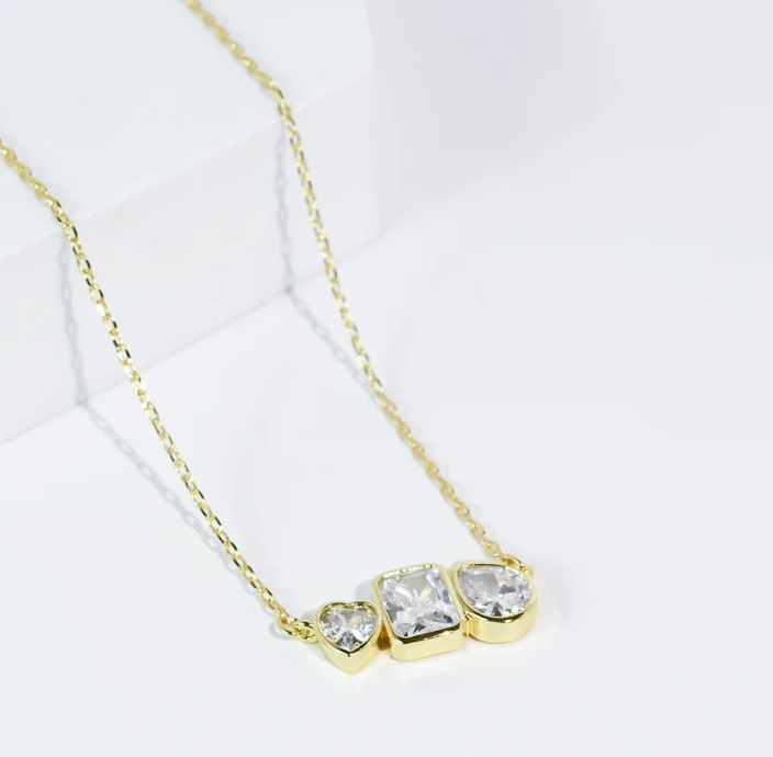 The Crystal Love Trio Necklace
