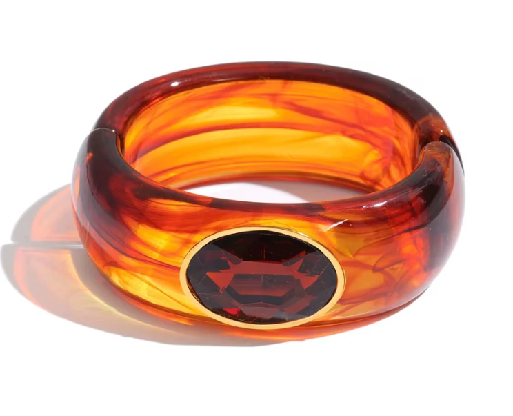 The Gemstone Resin Cuff Bracelet