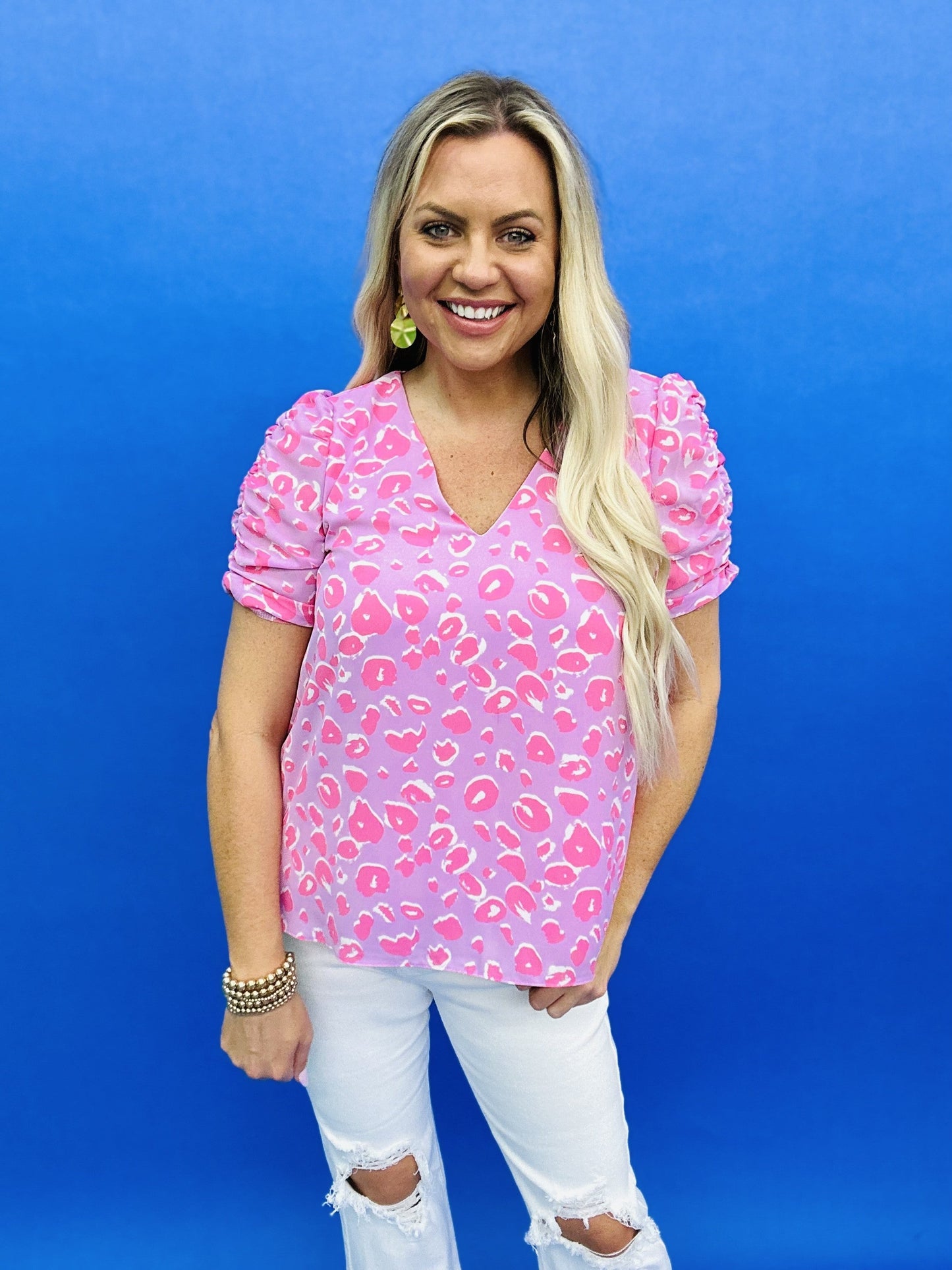 The Pink Panther Ruched Top