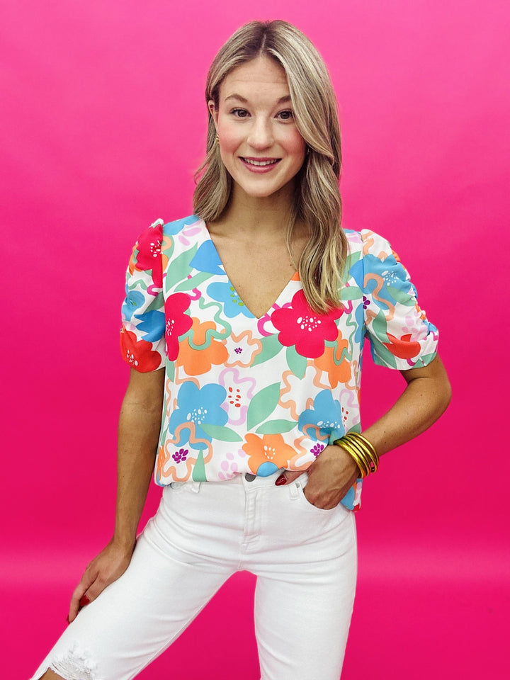 The Brady Bunch Ruched Top - AS