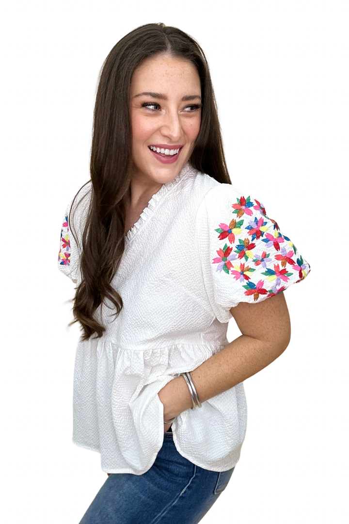 The Gabe Top in Off White