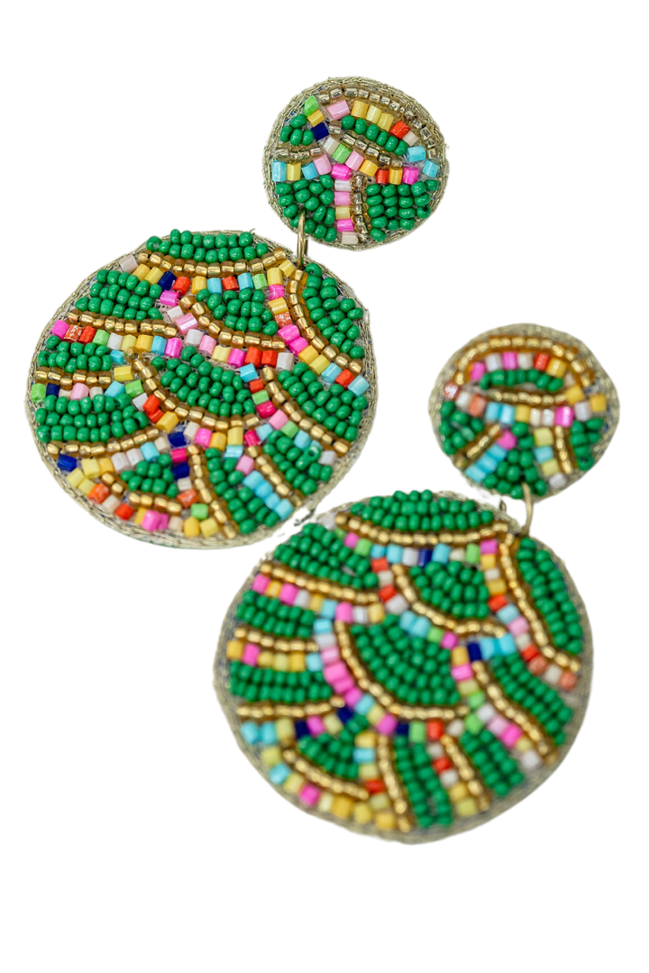 The Beaded Pop Earrings-3 Colors