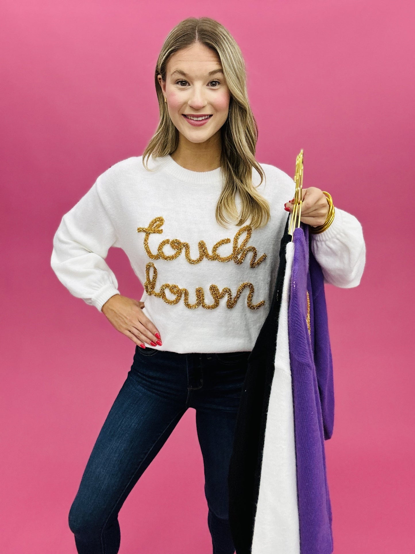 The LS Tinsel Touchdown Sweater - 4 Colors