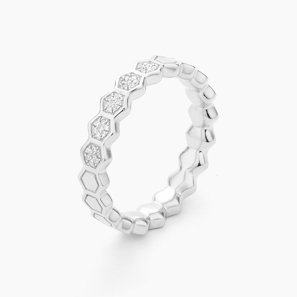 ES Oh Beehive! Honeycomb Statement Ring