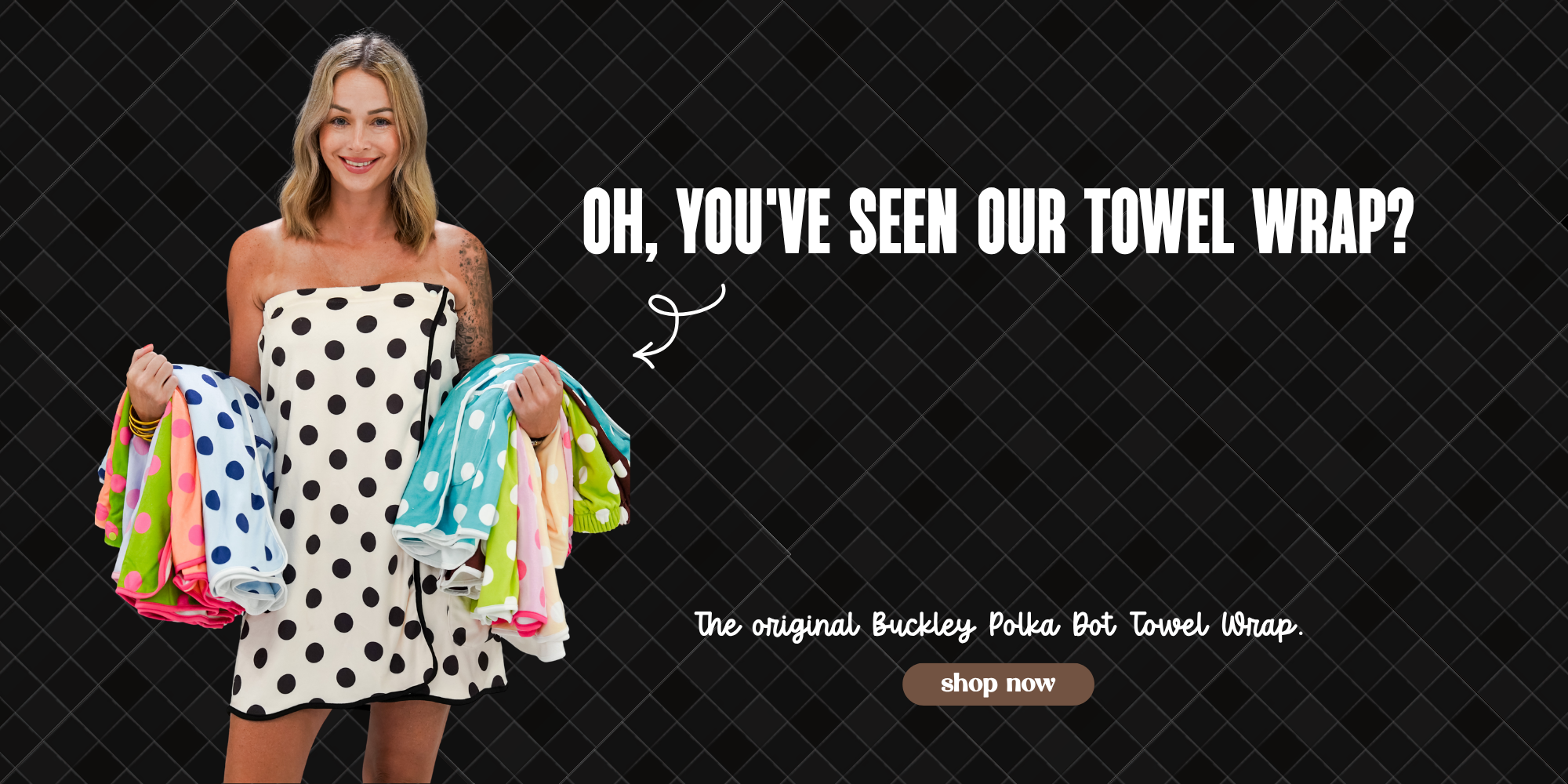 polka dot towel wrap