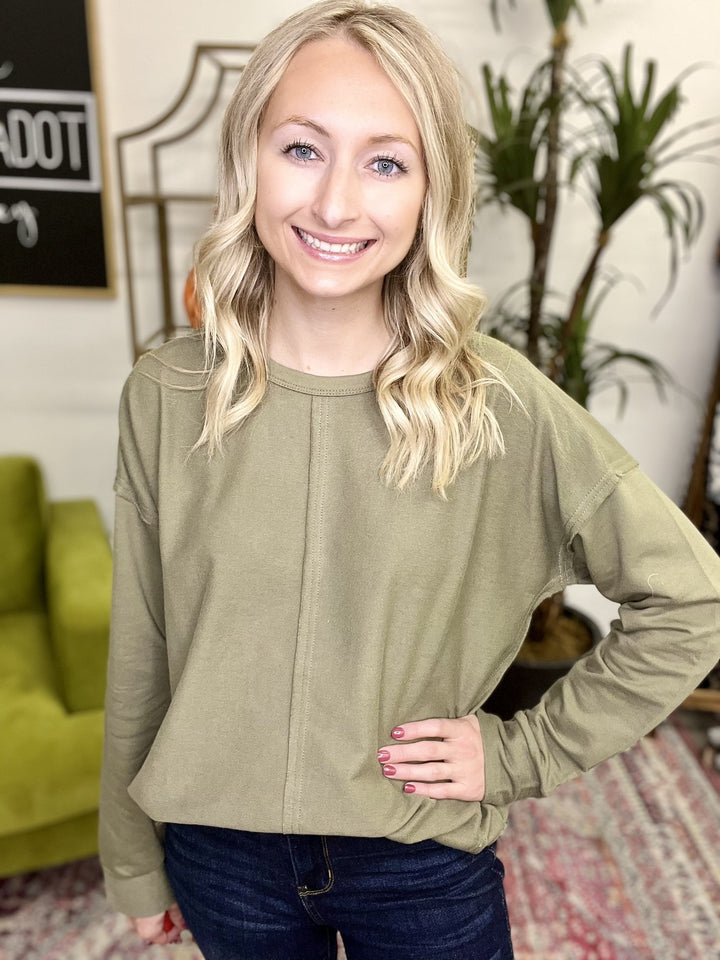 The Washed Terry Top in 2 Colors/All Sizes