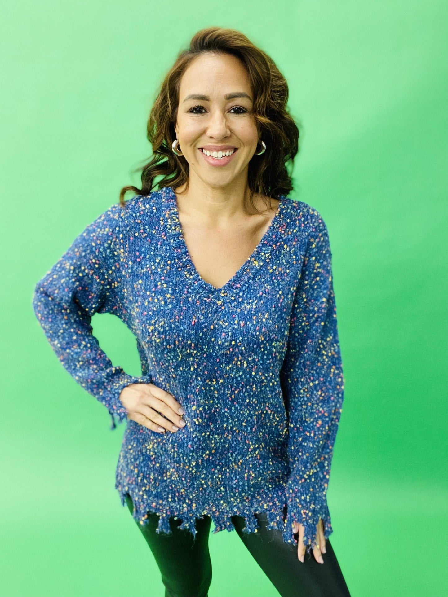 The Blue Confetti Sweater