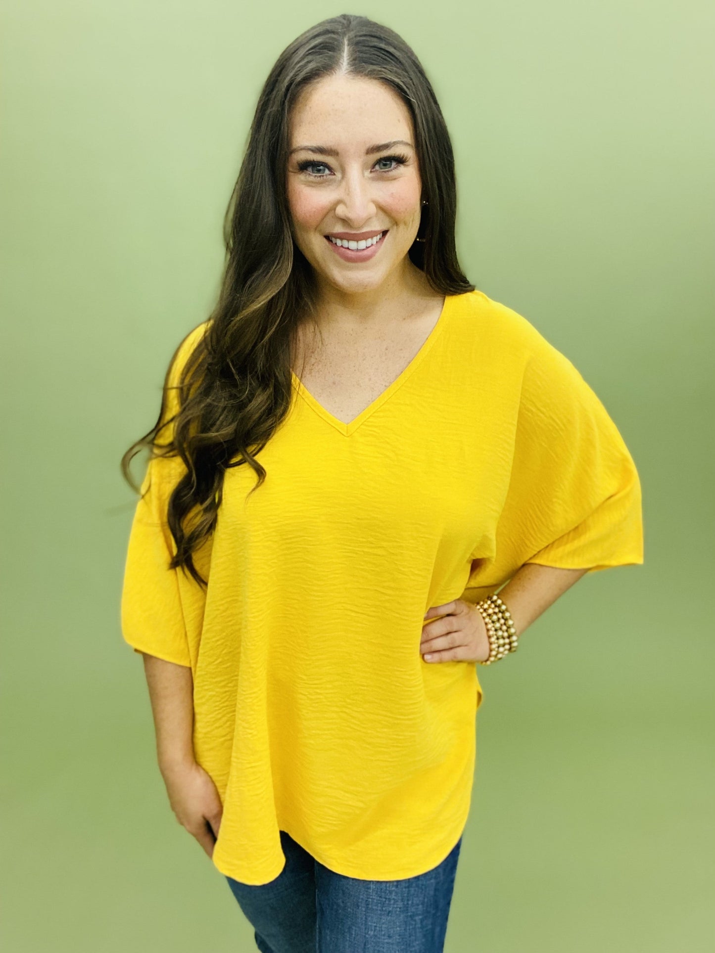 The Solid Adrienne Poncho Top - LOTS/AS
