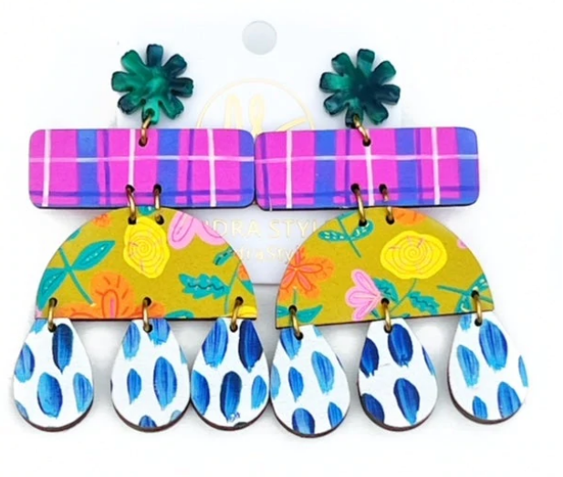 AS Earrings-Shelly Plaid