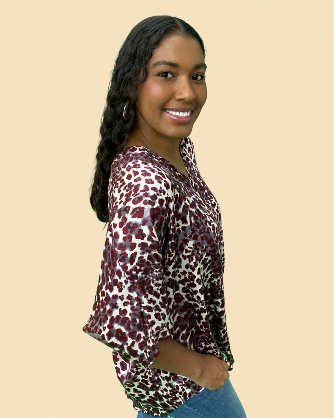 The Maroon Hunt Poncho Top - AS