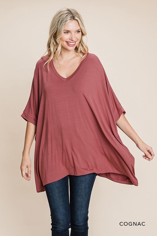 The V Knit Poncho Top - 3 Colors, AS