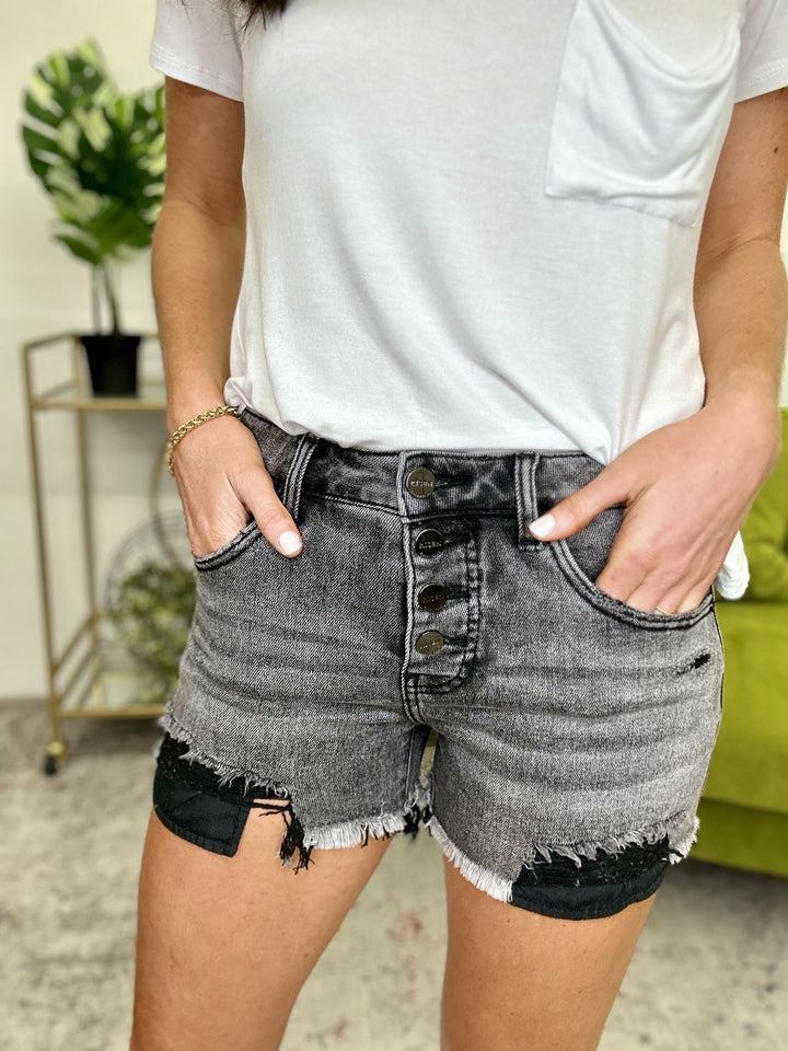The Risen Button Shorts in Grey - AS