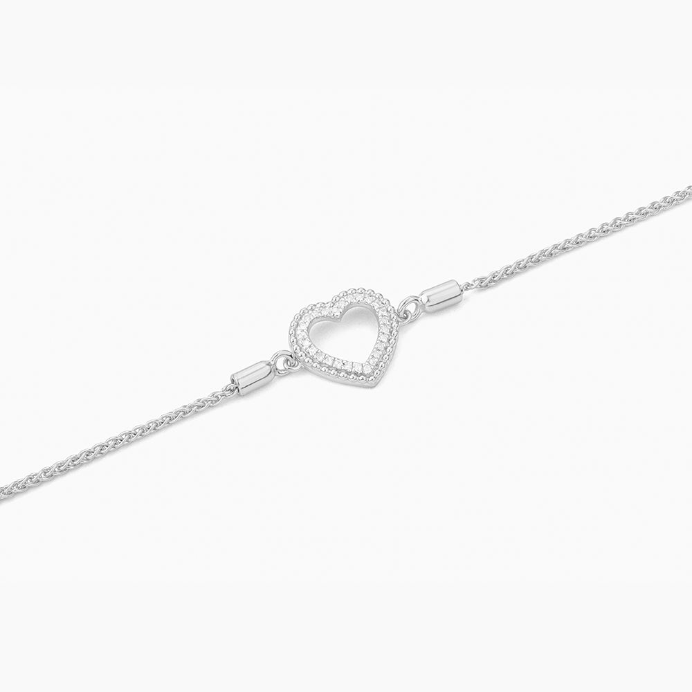 ES Beaded Heart Bolo Bracelet