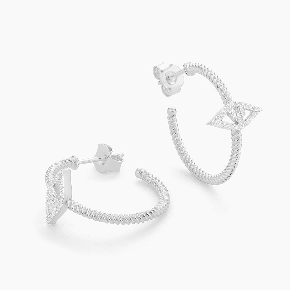 ES Evil Eye Hoop Earrings