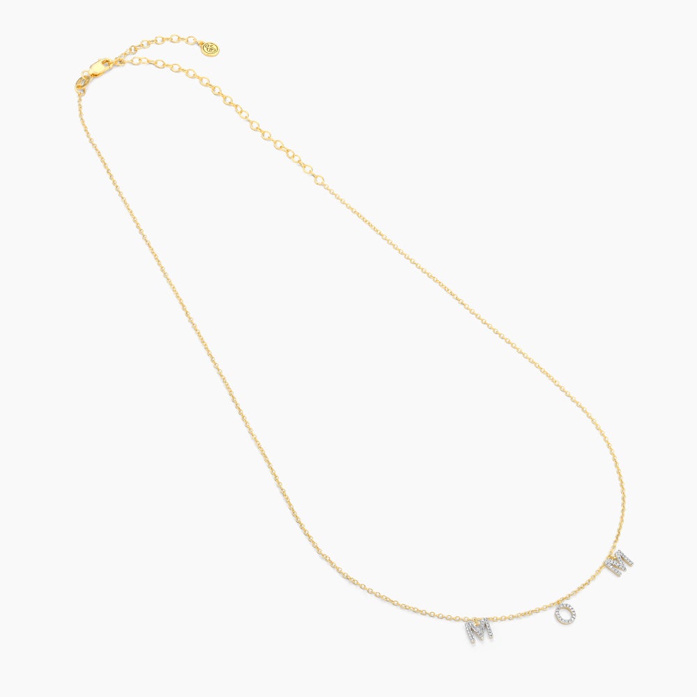 ES Love You Mom Pendant Necklace