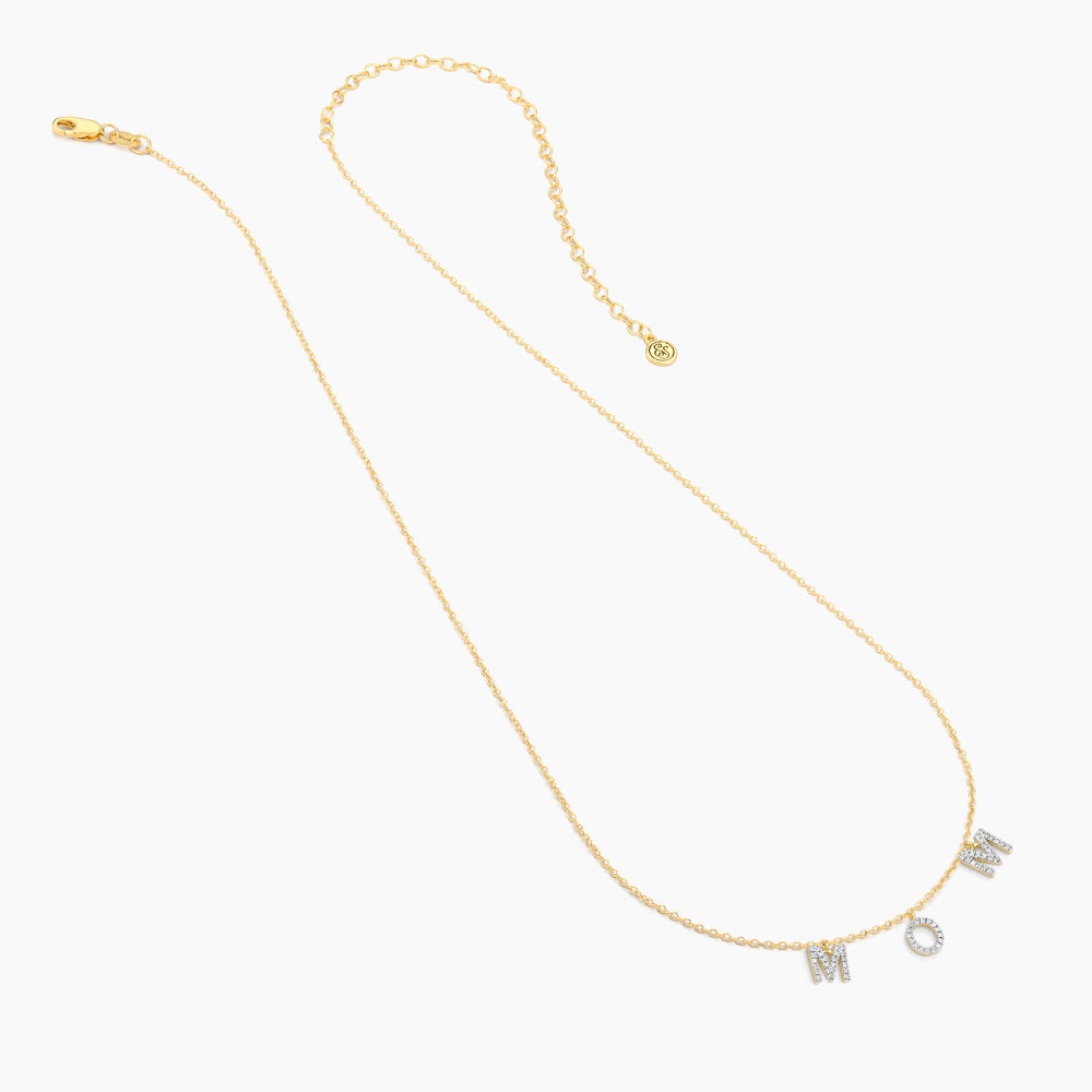 ES Love You Mom Pendant Necklace