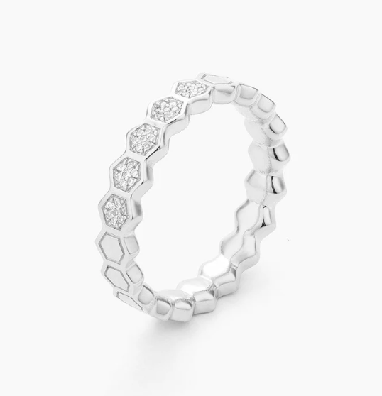 ES Oh Beehive! Honeycomb Statement Ring