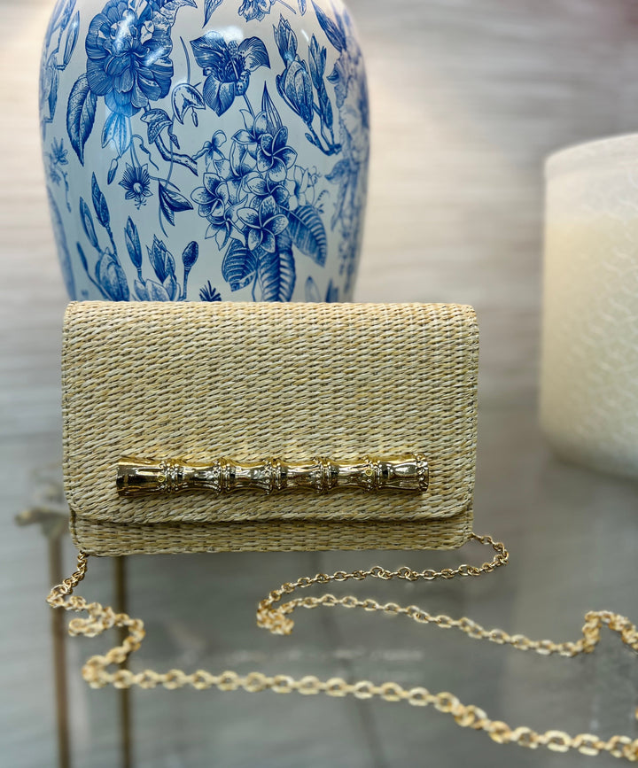 The Straw Ruby Clutch - Bamboo Bar