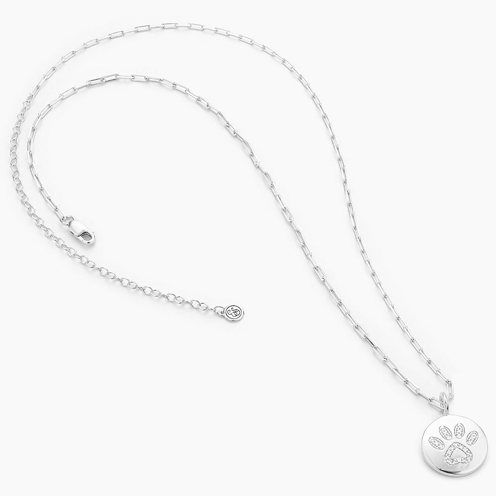 ES Pet Lovers Paw Pendant Necklace