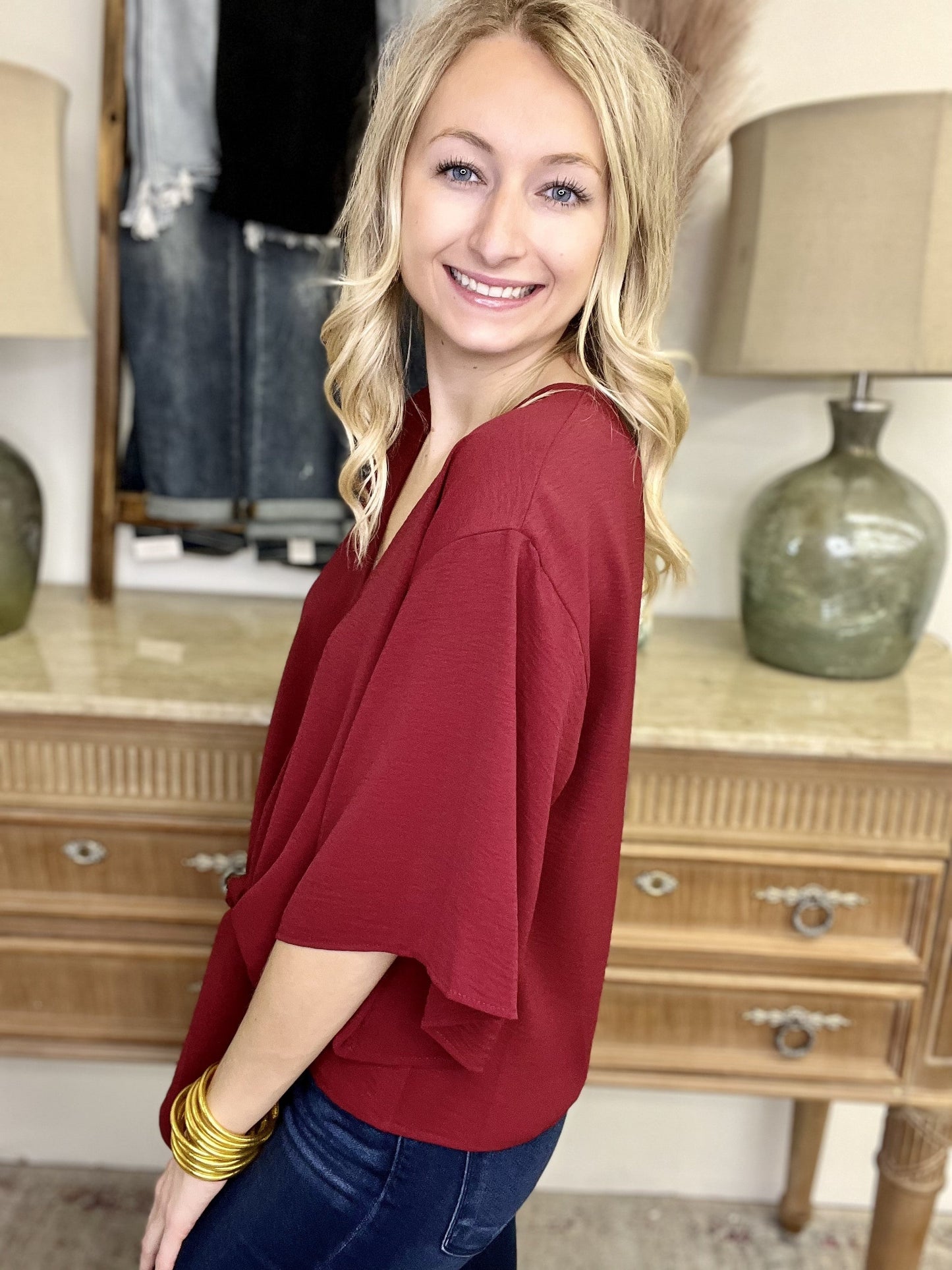 The Solid Adrienne Tie Top - 9 Colors/AS