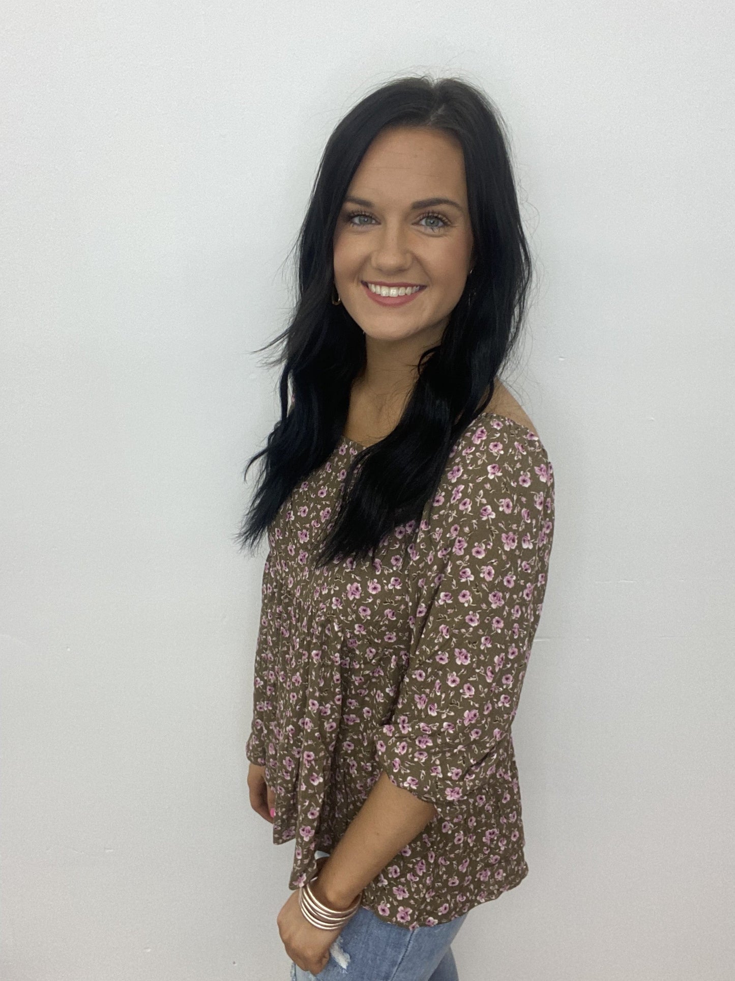 The Boho Floral Top in 3 Colors-All Sizes