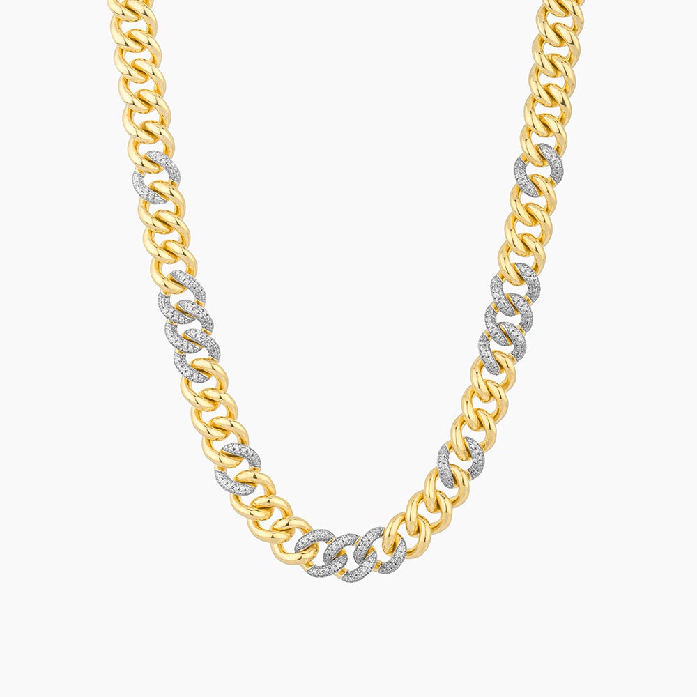 ES Duo-Tone Cuban Necklace