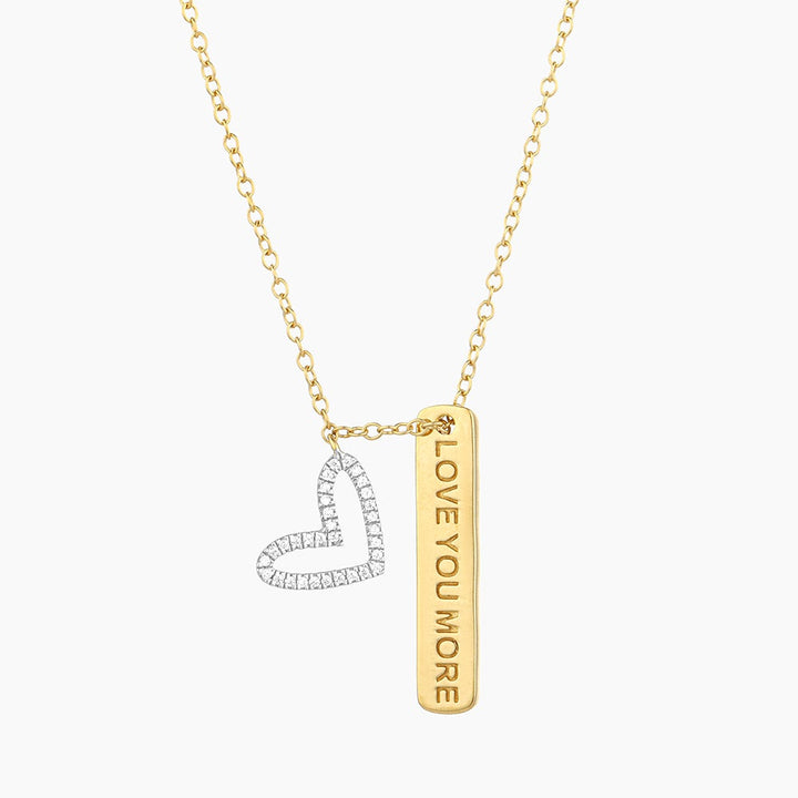 ES I Love You More Pendant Necklace