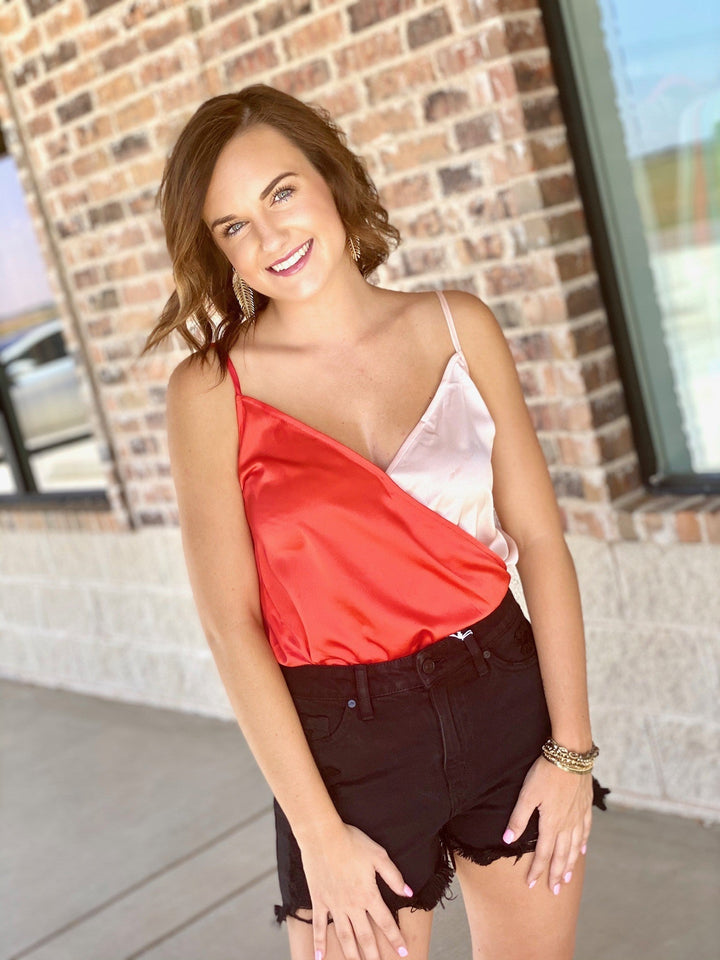 The Blair Bodysuit in Red