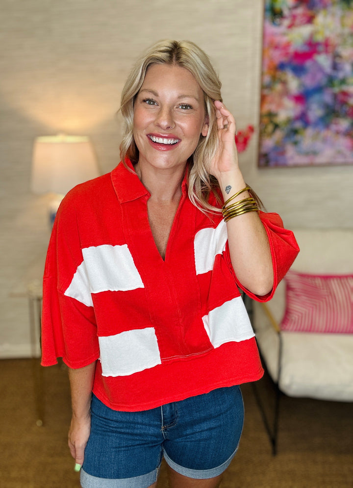 The Colee Crop in Red