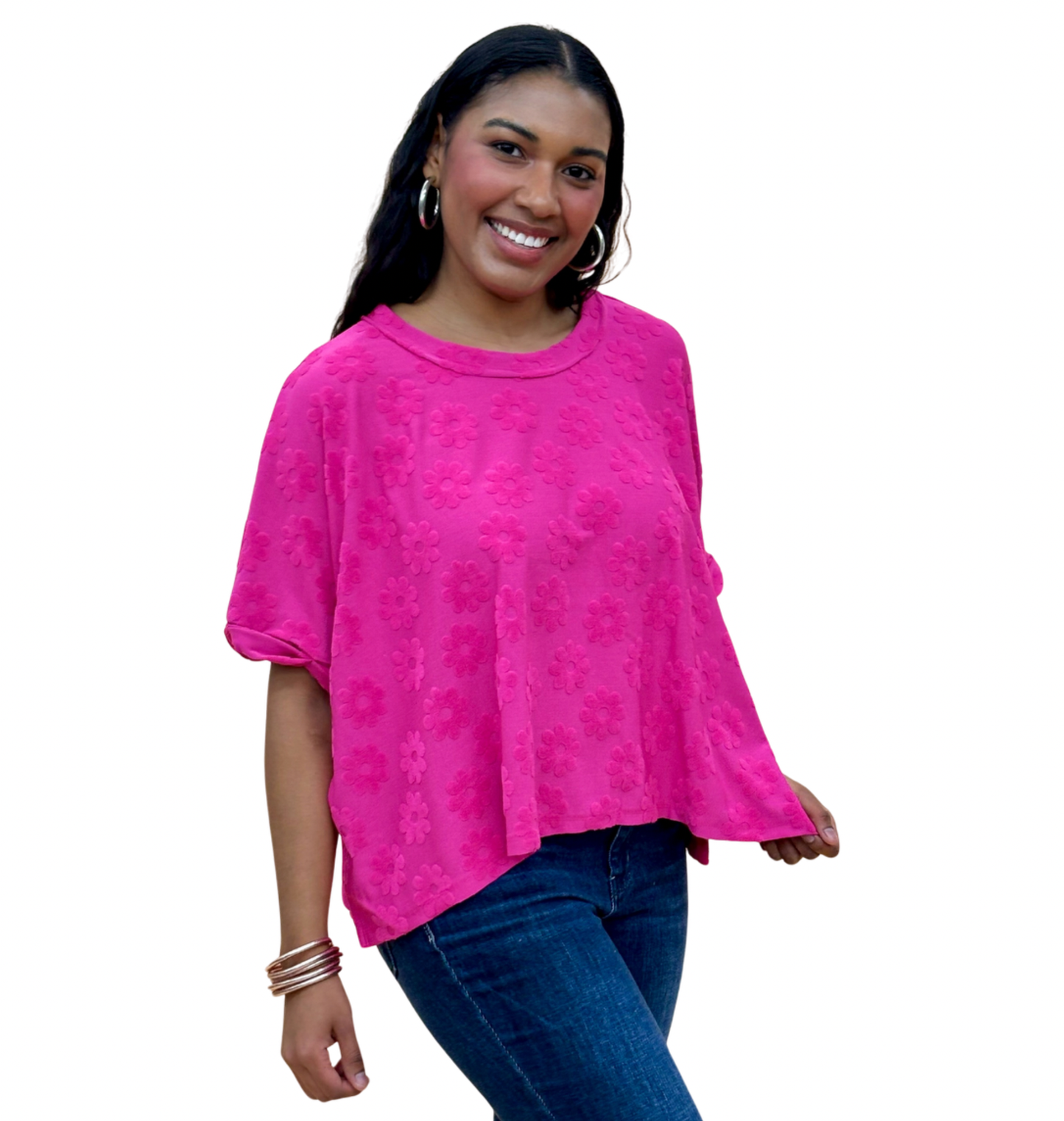 The Tinsley Tee in Fuchsia