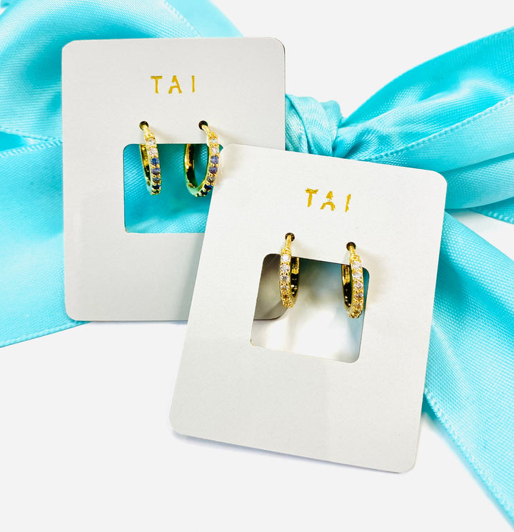 The Tai Brass CZ Huggies