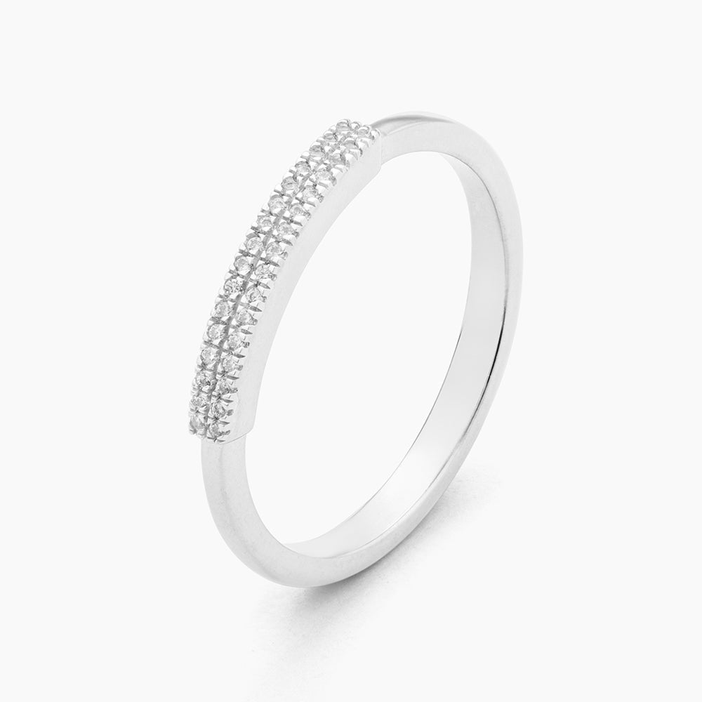 ES Bar None Band Stackable Ring