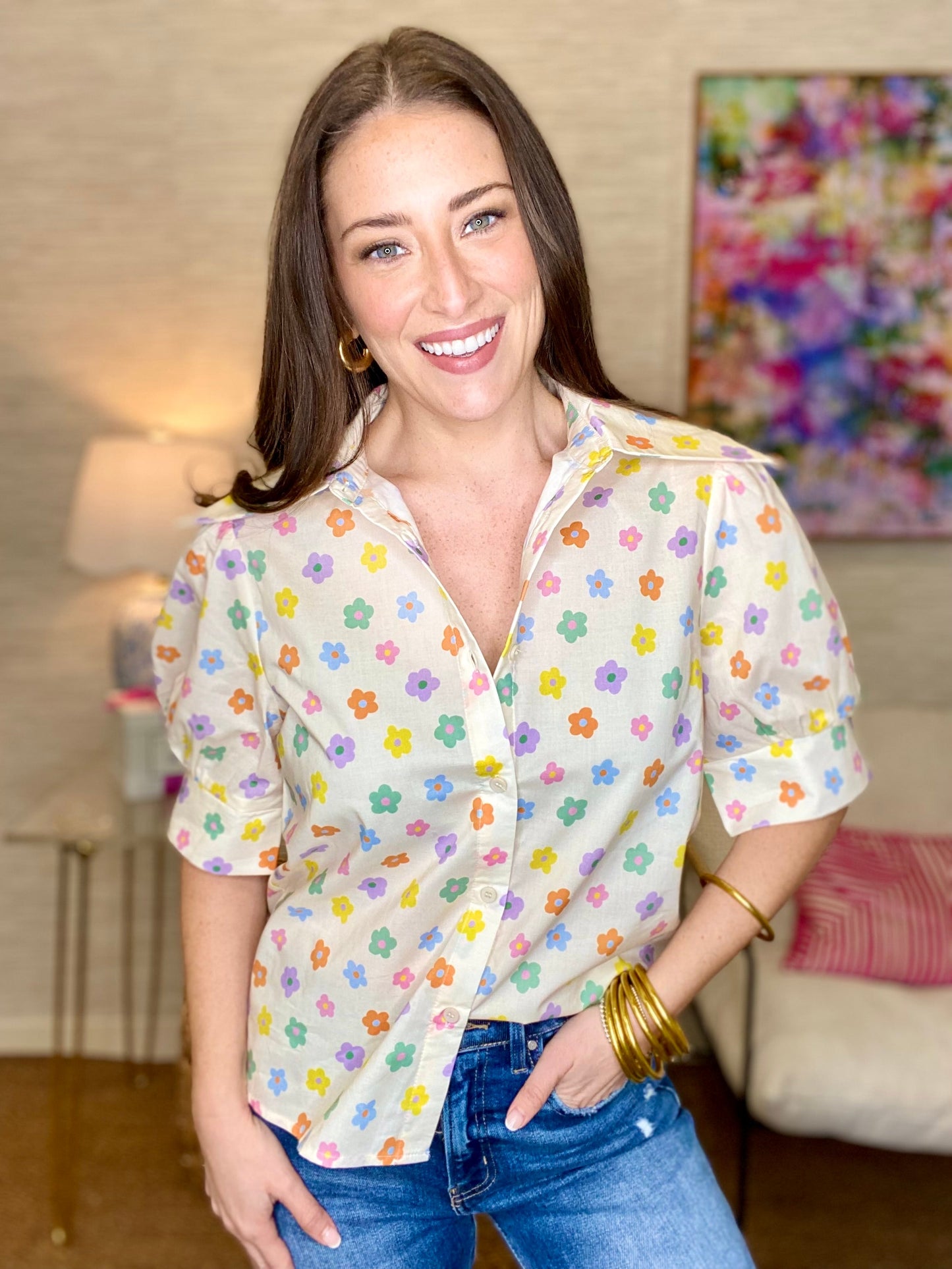 The Daisy Button Top