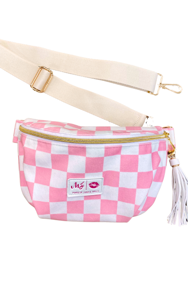 MJ Sidekick Bag-Blush Checkered