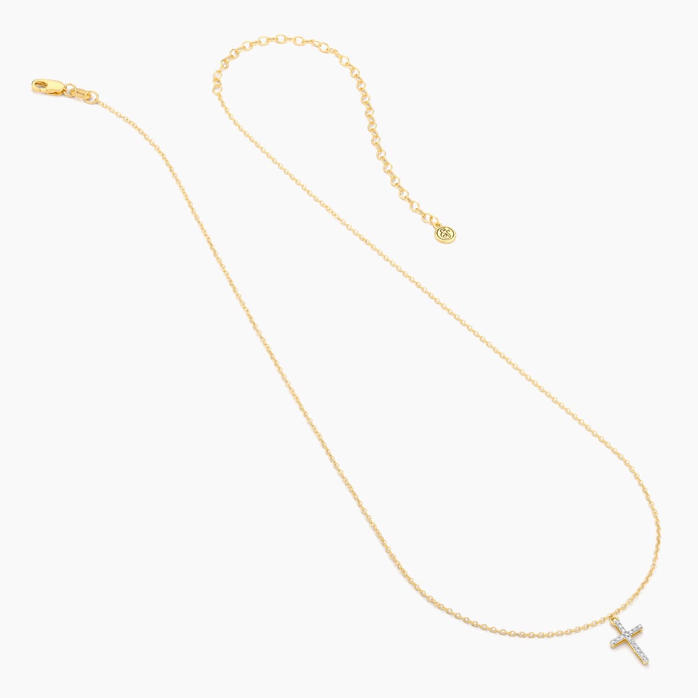 ES Believe Cross Pendant Necklace