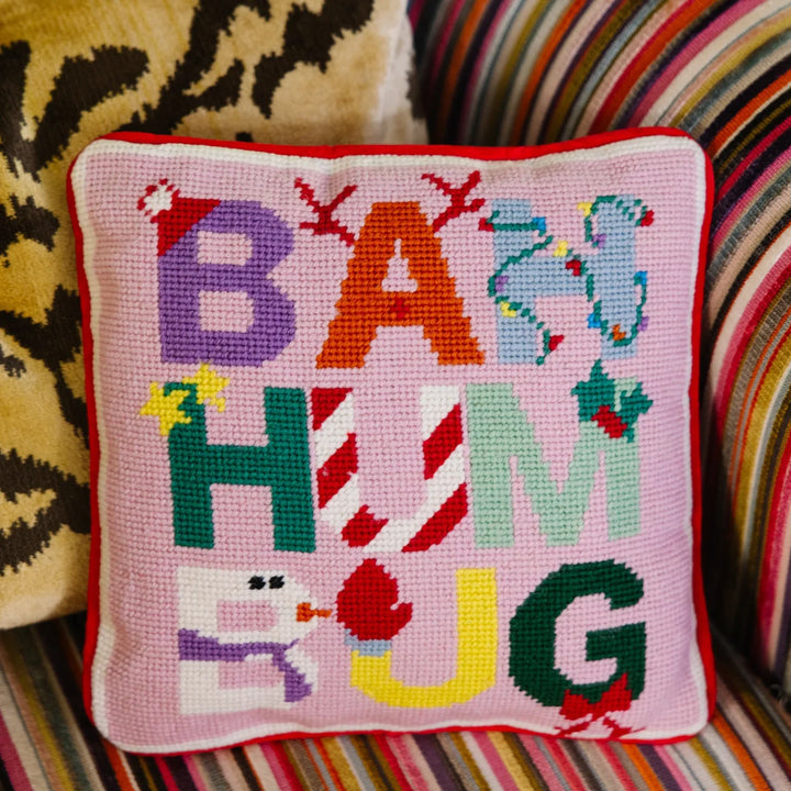 The Bah Humbug Needlepoint Pillow
