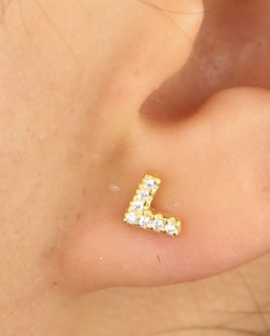 Pave Chevron Studs-2 Colors