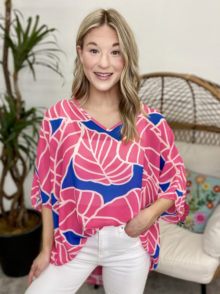 The Cobalt Islands Poncho Top