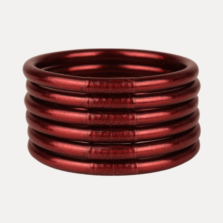 Merlot All Weather Bangles- Set of 6