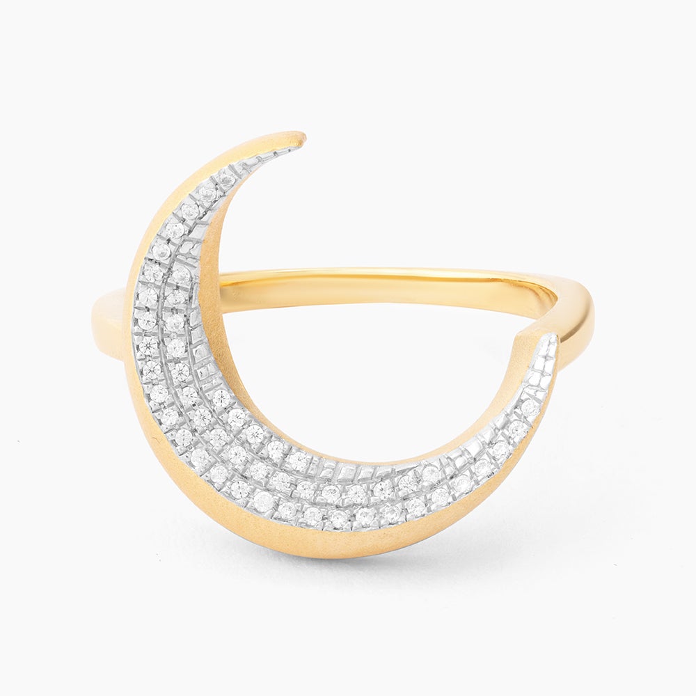 ES Crescent Moon Statement Ring