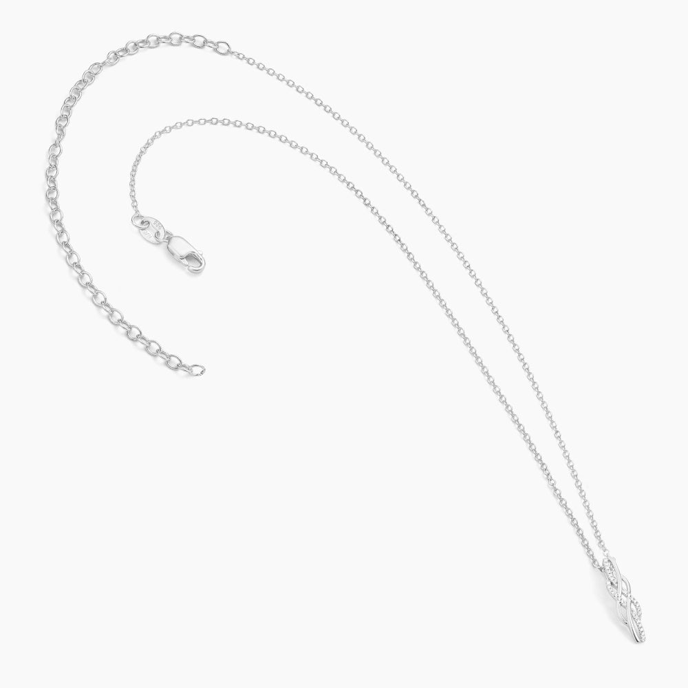 ES Diamonds and Gold Intertwined Pendant Necklace