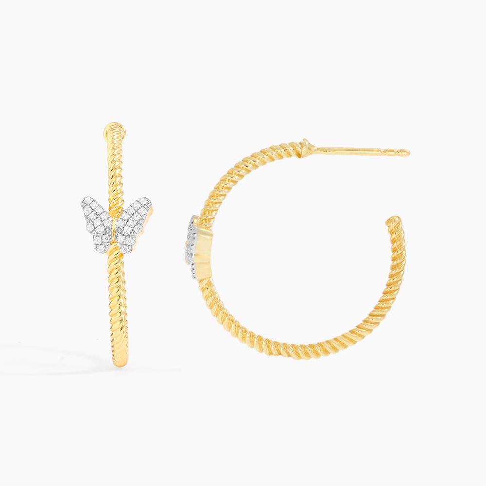 ES Butterfly Hoop Earrings