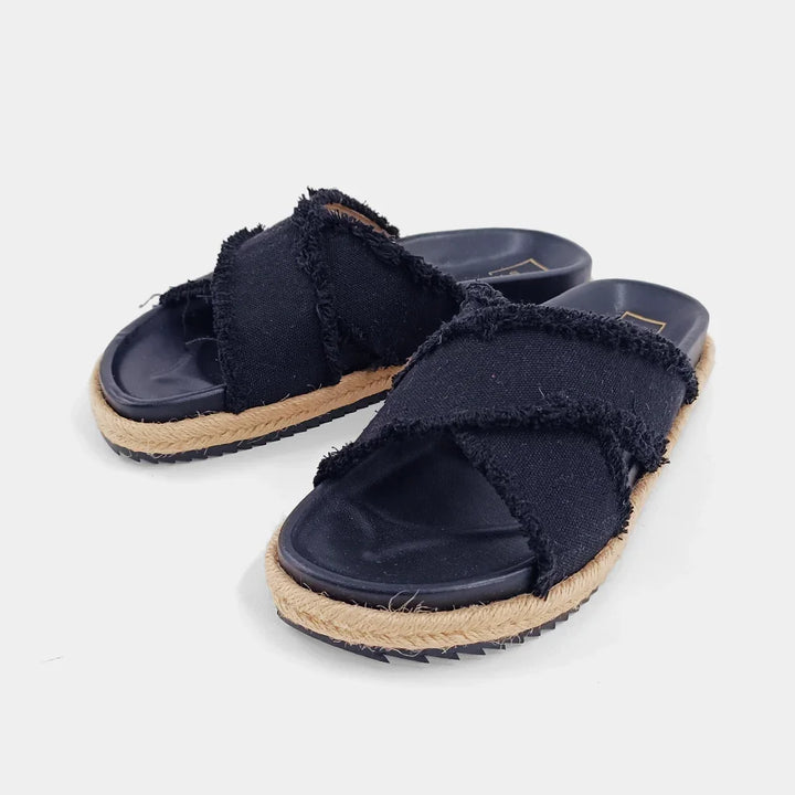 The Black Courtney Sandals